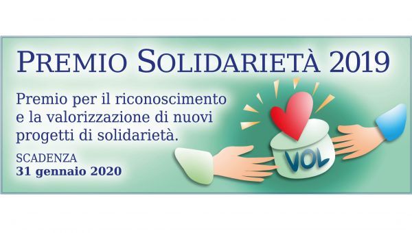 Premio Solidarietà 2019 - aperte le candidature!
