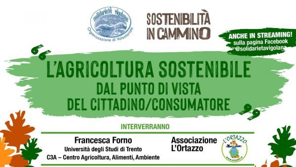 L’agricoltura sostenibile dal punto di vista del cittadino/consumatore